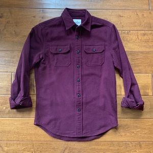 American Eagle Maroon Button Up Shirt